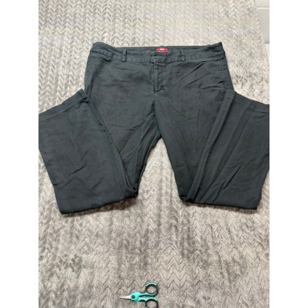 Merona Womens 18 Classic Fit Stretch Straight Leg Charcoal Gray Pants 0652